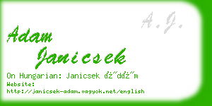 adam janicsek business card